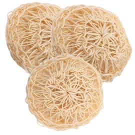 Mikinona Comfortable Body Scrubbers 3 Pcs Exfoliating Shower Balls 10x10cm Jute Sponges Back Exfoliator Balls for Shower