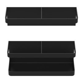 ZLHETWT Metal Umbrella Stand, No Punching Wall Mounted Umbrella Holder, Freestanding Square Mesh Umbrella Holder for Home, Entryway, Office, Hotel and Supermarket (Black)