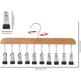 Legging Organizer for Closet Hanging, Pants Hangers with Clips Holds Up to 10 Leggings, Space Saving & 360 Rotaing Desin, Great for Jeans, Hats, Shorts, Socks (1Pack)