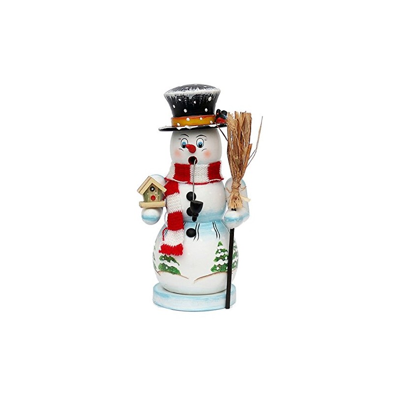 Wichtelstube-Kollektion XL Smoking Snowman Toni 20 cm Incense Smoker Figure