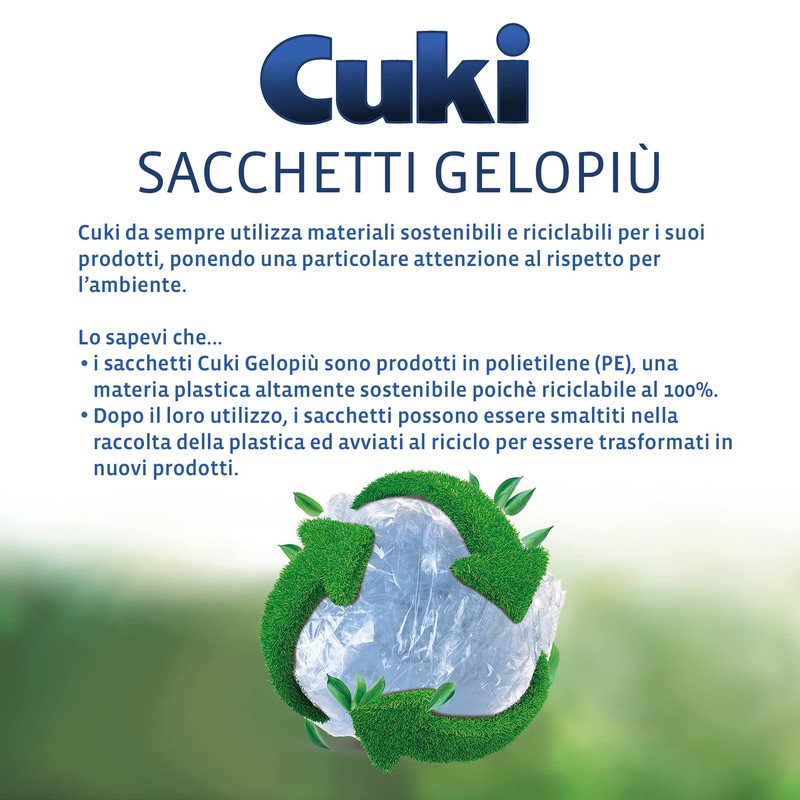 Cuki 0 Cuki Gelopiù Freezer Bags, 7 Layers, Medium, 23