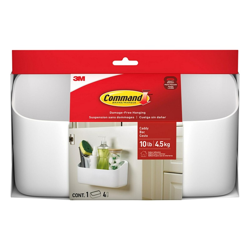 Command 10 Lb Large Organizing Caddy with 4 Strips, 9.91"