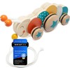 Wooden Pull Along Toy Caterpillar Child-Friendly Educational Toy, Kids Toy