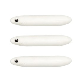 Orurdo qb100258b32n0 Fishing Gear Yeah Cord Soft Straight Type Top Water Pencil Bait Large Barium (White) Set of 3