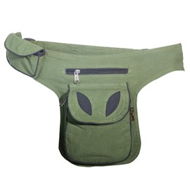 Kunst und Magie Goa Shoulder / Bum Bag, Hippie, Psy - Green -