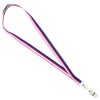 Zac's Alter Ego Shiny Metal Whistle on Genderfluid Stripe Lanyard