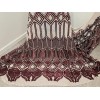 wowfabric4less123 BURGUNDY Sequins On GOLD 4way stretch Mesh fabric 50”