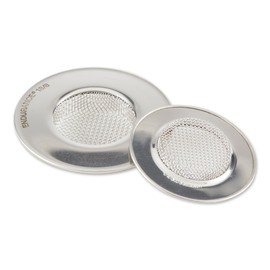 RSVP International Stainless Steel Kitchen Sink Strainer, Food Scrap Trap, Dishwasher Safe, Stainless Steel, Strainer Set of 2 Assorted