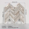 Yipscazo Beige Slate Herringbone Peel and Stick Backsplash for Kitchen