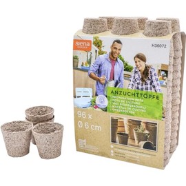 Siena Garden 96 Organic Cultivation Pots Diameter 6 cm Round Diameter 6 cm Round