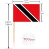 100 Pcs Trinidad and Tobago Toothpick Flag Trinidad & Tobago