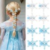 CIEHER 8 Pack Snowflake Hair Clips Snow Hairpins, Hallween Christmas