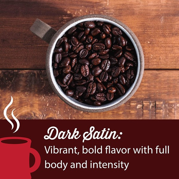 Hills Bros Dark Satin Ground Coffee, Dark Roast, 24 Oz. Can–100% Premium Arabica CoffeeBeans, Dark, Full-Bodied, Smooth Coffee