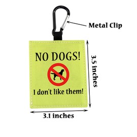 No Dog I Don't Like Them Alert Hanging Patches Scared Dog Nervous Dog Hanging Dog Alert Patches (I Don't Like Them-D)