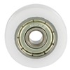 sourcing map 4-Piece Guide Bearing Pulley 1.5 mm Deep Metal
