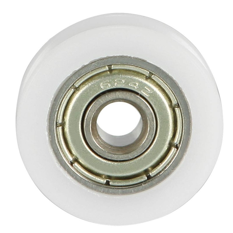 sourcing map 4-Piece Guide Bearing Pulley 1.5 mm Deep Metal
