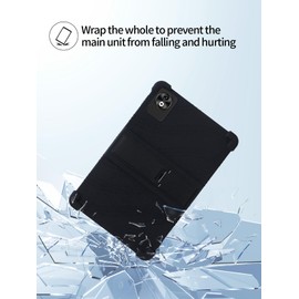 for DOOGEE T40 Pro Android 14 Tablet,12 inch Tablets Case,Soft Silicone Adjustable Stand Cover Lightweight Kids Friendly,Black.