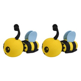 Ieron 2 Pieces Honey Bee Shape Aerial Ball Car Aerial Ball Roof Aerial Decorative Aerial Antenna Ball Anti-collision Doll Decoration Ball for All Kinds of Cars