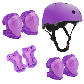 Neuytiky Children's Knee Pad Set with Helmet, Protector Set Children 3-10 Years, Knee Pads Children, Knee and Elbow Pads Children, Inline Protective Equipment Children, for Inline Skate, Skateboard