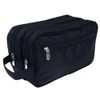 Men's Genuine Travel Overnight WASH Gym Toiletry Bag (Black)