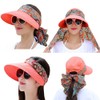 IBLUELOVER Women Wide Brim Sun Hat Foldable Sun Visor UPF