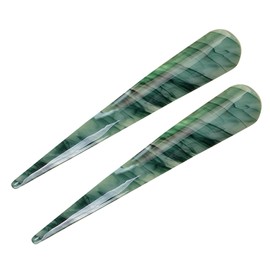 2 Pack Large Shiny Metal Beak Duckbill Acetate Cloud Alligator Clips Teeth Bows Hair Clips for Styling Stronger French Hair Barrette Clips Sectioning Hold Thick Hair (Green)