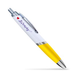 Destination Vinyl ltd Name - HARMONY - Yellow Ballpoint Pen Calligraphy Love Heart #208120