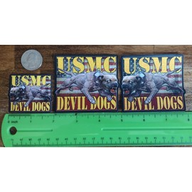 USMC Marine Corps Devil Dogs Decals Stickers - Lot of 3 Loaded With Symbolism