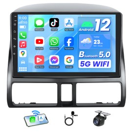 4 Core 32G Car Radio for Honda CRV 2002-2006: 1280 * 800 HD Touchscreen Android 13 Car Stereo Upgrade Wireless Carplay & Android Auto GPS Navigation 5G WiFi Backup Camera Bluetooth FM