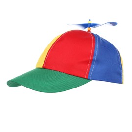 KarneLux Propeller Hat - Funny Baseball Cap for Adults - Helicopter Headgear for Costumes for Carnival, Fancy Dress or Theme Parties