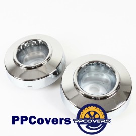 PPCovers 2PCS For 1999-04 F350 F-350 1-ton Dually FRONT 4x4 4WD Wheel Center Hub Cap