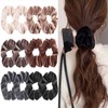 Scrunchies for Women, 12 Pcs Neutral Velvet Scrunchies for Hair,