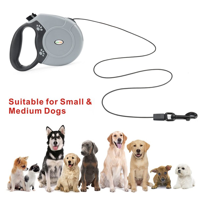 Idepet Heavy Duty Retractable Dog Leash for Small and Medium