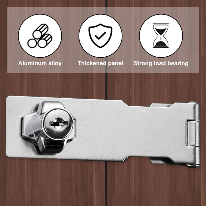 5 Inch Keyed Hasp Latch Lock, Knob Locking Hasp,Hasp Latches