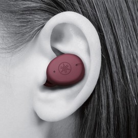 YAMAHA TW-E3C True Wireless Earbuds with Ambient Sound, Clear Voice Calling, & Gaming Mode (Red), Small