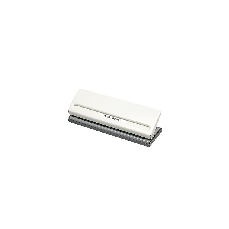PLUS PU-601 6-Hole Punch Movable Binder Notebook, White
