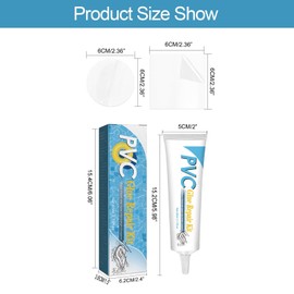 Rakiuty PVC Repair Kit, Pool Repair Kit, Waterproof Air Mattress Repair Kit 2025, 60 ml