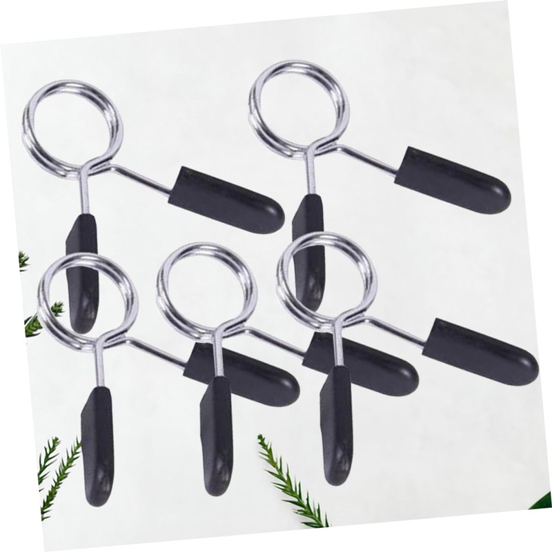 BIUDECO 5Pcs Spring Clamp Collars for Weightlifting Barbell Clip for