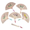 Fun Express - Wooden Floral Fans (6pc) - Party Supplies