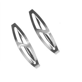 Mytoptrendz® 2pcs Plain Small Rectangle Barrette Hair Clip Spring Clip Girls Women Hair Accessory(Silver Oval)