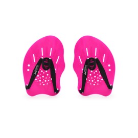 JEORGE Original Contour Swim Paddles, Swim Training Hand Paddles with Adjustable Straps, Swimming Hand Paddles for Women and Men. (Pink)