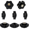 8 PCS Handle Wing Nuts,Clamping Star Knobs,Thumb Screws Nuts (M8*38mm)