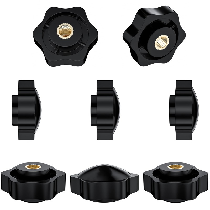 8 PCS Handle Wing Nuts,Clamping Star Knobs,Thumb Screws Nuts (M8*38mm)