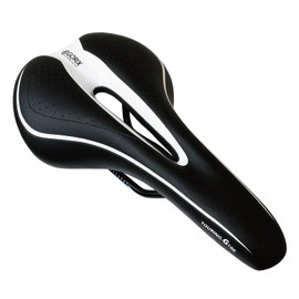 GORIX Bike Saddle Seat Comfortable Cushion with Rail Mountain Road Bicycle for Men and Women (GX-C19) (Black×White)