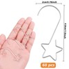 SULOLI Pack of 60 Bauble Hangers, Stars Christmas Tree Decorations,