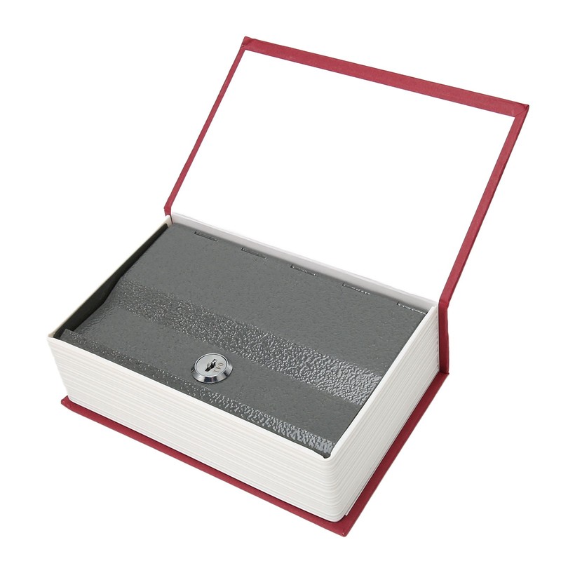 Book Safe Storage Box with Keys Stainless Steel Secret Hidden