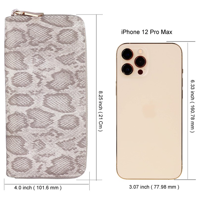 B BRENTANO Vegan Leather Double Zipper Pocket Wallet with Grip