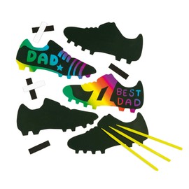 Baker Ross EF599 Football Boot Scratch Art Magnets (Pack of 10) Black