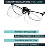 Phillips Safety Products, Inc. Clip-On Magnifying Reading Glasses, (+2.00 Magnification)