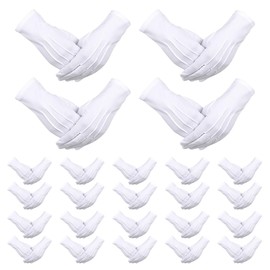 JSBAGGT White Gloves Men 24Pairs Marching Band Gloves Mens White Gloves Bulk Uniform Gloves Men